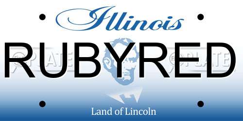 RUBYRED Illinois License Plate