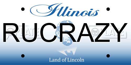 RUCRAZY Illinois License Plate
