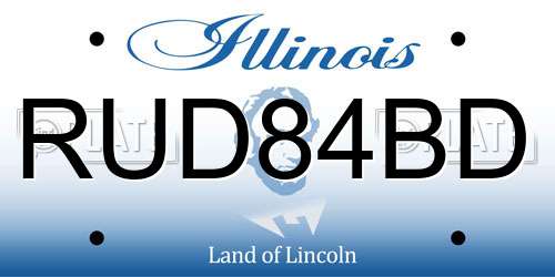 RUD84BD Illinois License Plate