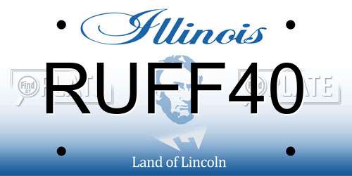 RUFF40 Illinois License Plate