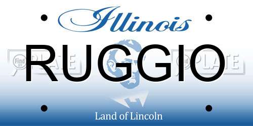 RUGGIO Illinois License Plate