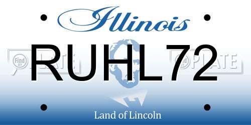 RUHL72 Illinois License Plate