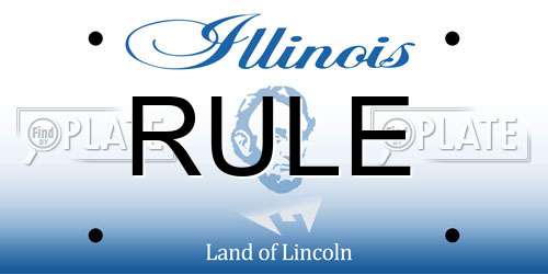 RULE Illinois License Plate
