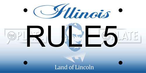 RULE5 Illinois License Plate