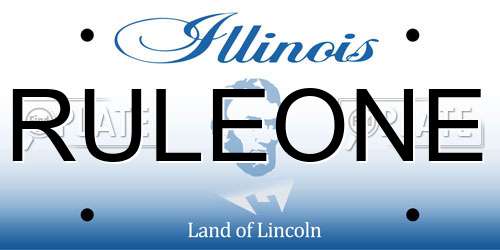 RULEONE Illinois License Plate