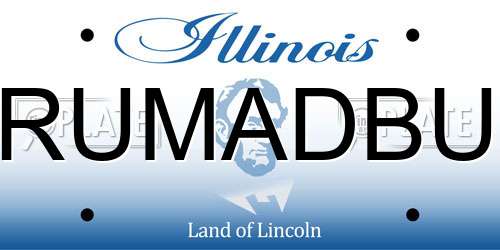 RUMADBU Illinois License Plate