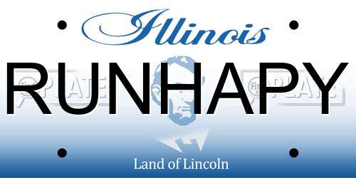 RUNHAPY Illinois License Plate