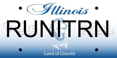 RUNITRN Illinois License Plate