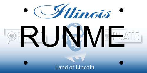 RUNME Illinois License Plate