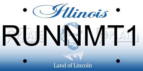 RUNNMT1 Illinois License Plate