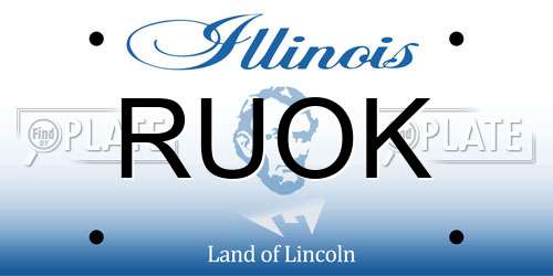 RUOK Illinois License Plate