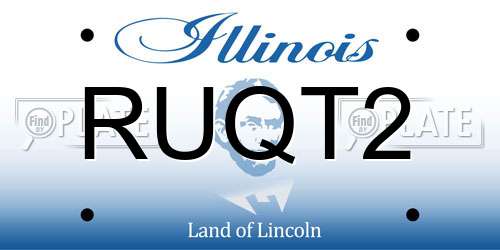 RUQT2 Illinois License Plate
