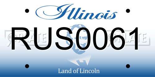 RUS0061 Illinois License Plate