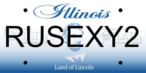 RUSEXY2 Illinois License Plate