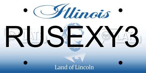 RUSEXY3 Illinois License Plate