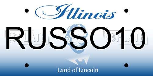 RUSSO10 Illinois License Plate