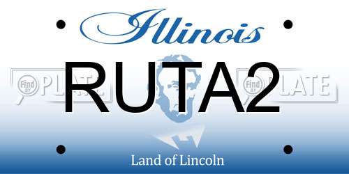 RUTA2 Illinois License Plate