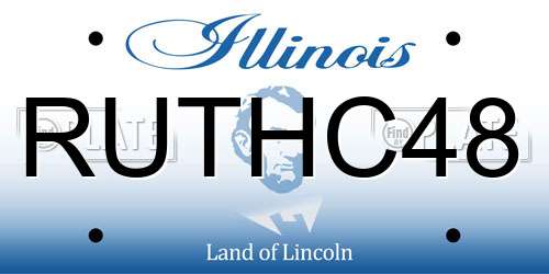 RUTHC48 Illinois License Plate