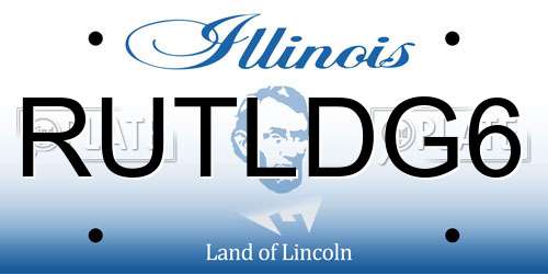 RUTLDG6 Illinois License Plate