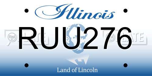 RUU276 Illinois License Plate
