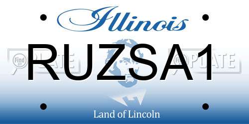 RUZSA1 Illinois License Plate