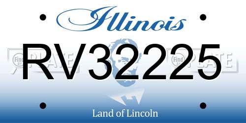 RV32225 Illinois License Plate