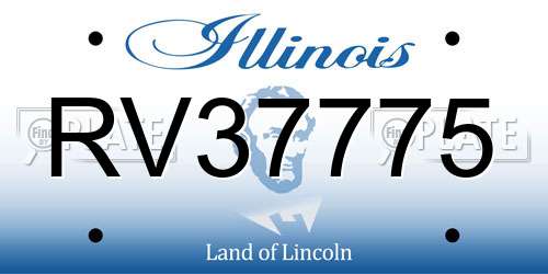 RV37775 Illinois License Plate