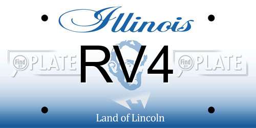 RV4 Illinois License Plate