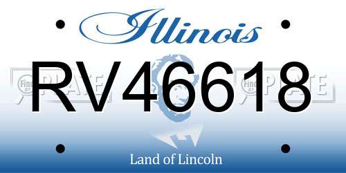 RV46618 Illinois License Plate