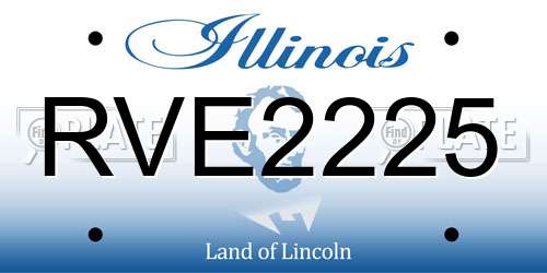 RVE2225 Illinois License Plate