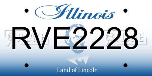 RVE2228 Illinois License Plate