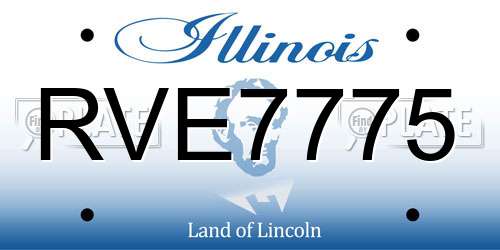 RVE7775 Illinois License Plate