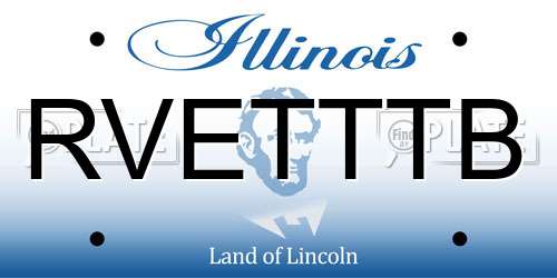 RVETTTB Illinois License Plate