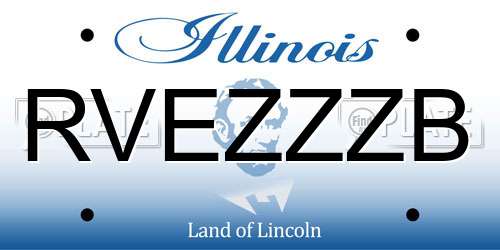 RVEZZZB Illinois License Plate