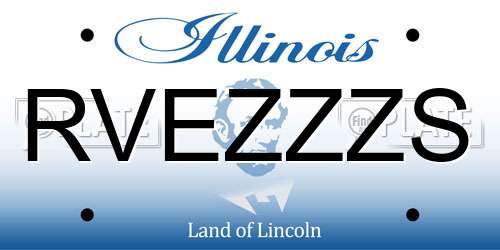 RVEZZZS Illinois License Plate
