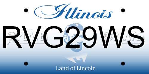 RVG29WS Illinois License Plate