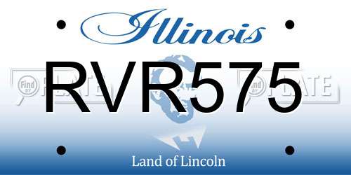 RVR575 Illinois License Plate