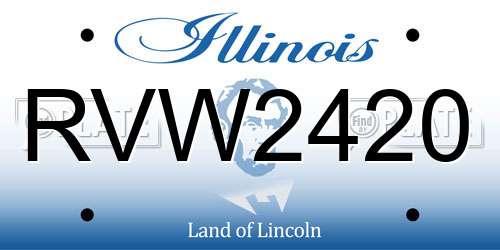 RVW2420 Illinois License Plate