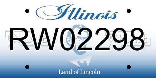 RW02298 Illinois License Plate