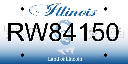 RW84150 Illinois License Plate