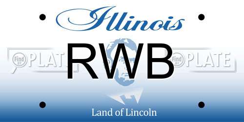RWB Illinois License Plate