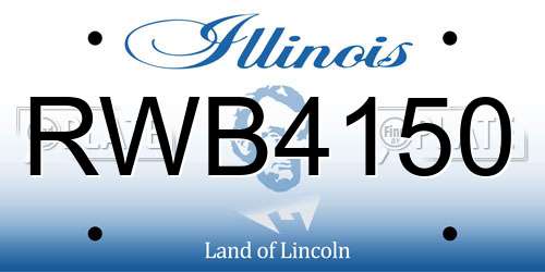 RWB4150 Illinois License Plate