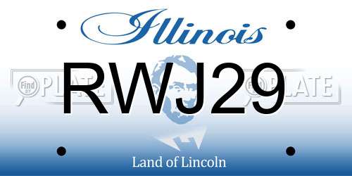 RWJ29 Illinois License Plate