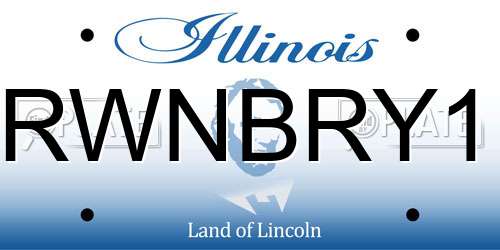 RWNBRY1 Illinois License Plate