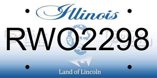 RWO2298 Illinois License Plate