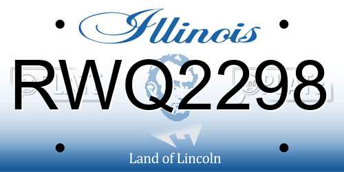 RWQ2298 Illinois License Plate