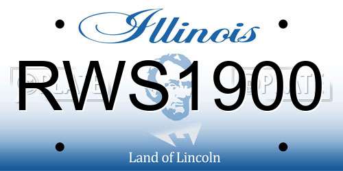 RWS1900 Illinois License Plate