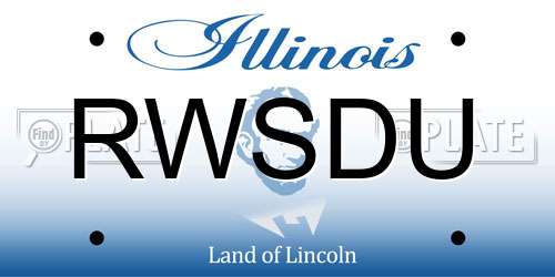 RWSDU Illinois License Plate