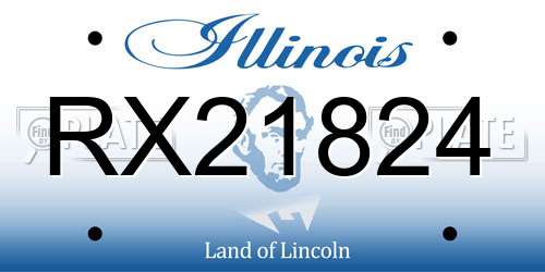 RX21824 Illinois License Plate