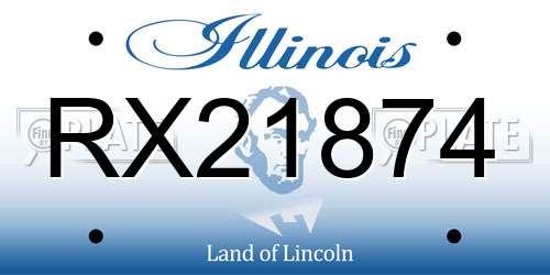 RX21874 Illinois License Plate